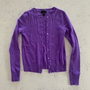 Purple J. Crew Italian Cashmere Sweater
